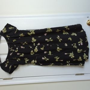 Obey black floral dress, size XL
